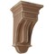 Ekena Millwork 6 1/2"W x 6 1/2"D x 12"H Raised Fluting Wood Vintage Decor Corbel, Weathered Brown CORWD06X06X12RABR - alternate 1